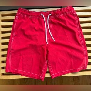 GAP Red Elastic Waist Swim Shorts